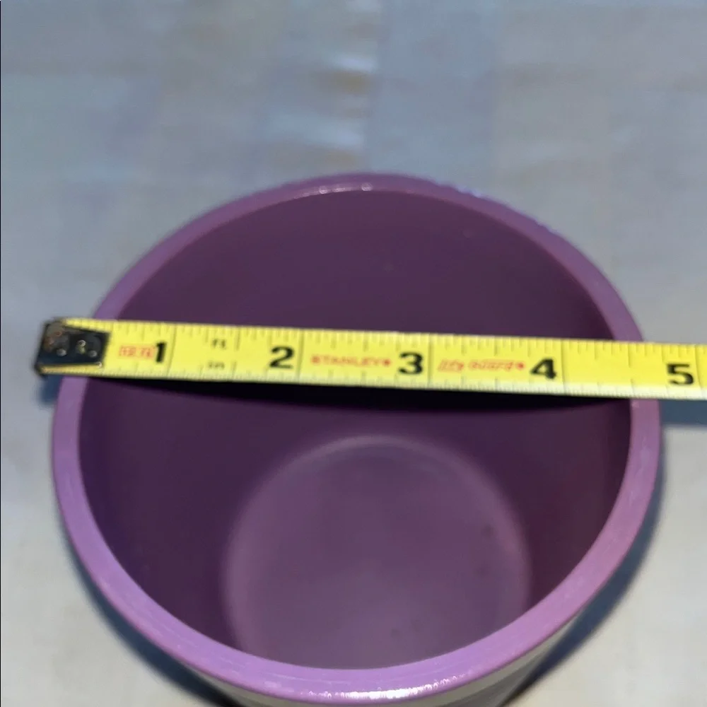 4” Nanquk In Nova Purple Ribbed Planter